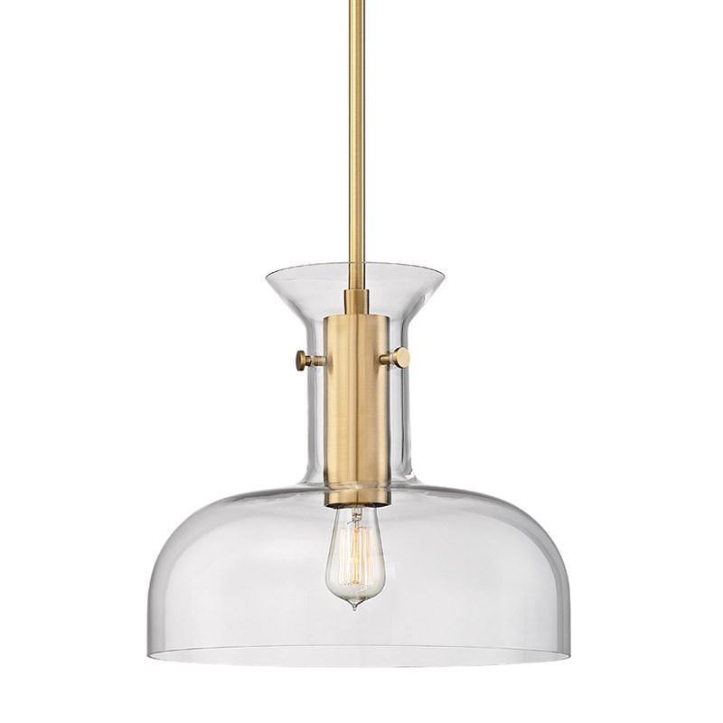 Coffey Pendant by Hudson Valley, Finish: Brass Aged, Size: Large,  | Casa Di Luce Lighting
