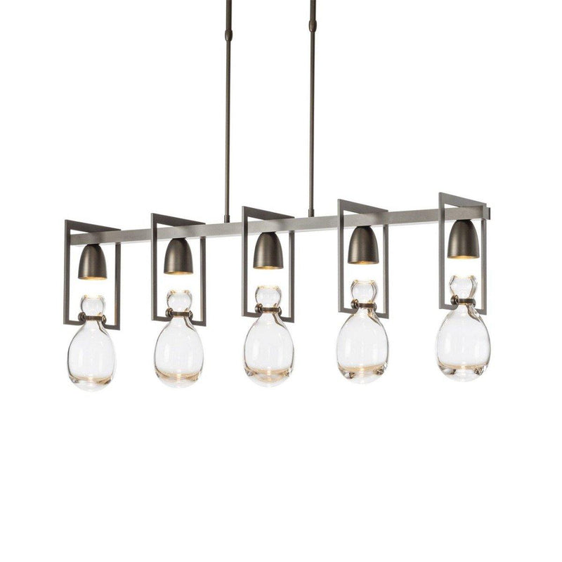 Apothecary Linear Pendant by Hubbardton Forge, Finish: Sterling-Hubbardton Forge, Stem Length: Long,  | Casa Di Luce Lighting