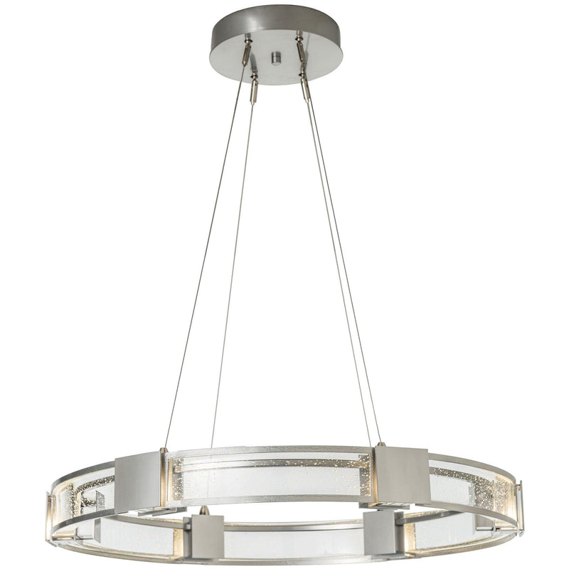Seeded Clear Glass-Sterling Aura Suspension by Hubbardton Forge