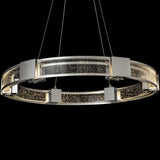 Seeded Clear Glass-Sterling Aura Suspension by Hubbardton Forge