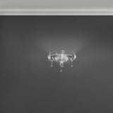Molin Wall Sconce by Sylcom, Color: Smoke/Amber - Vistosi, Finish: Polish Gold, Number of Lights: 2 | Casa Di Luce Lighting