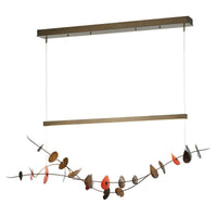 Lily Linear Suspension by Hubbardton Forge, Color: Satin Red, Finish: Bronze,  | Casa Di Luce Lighting