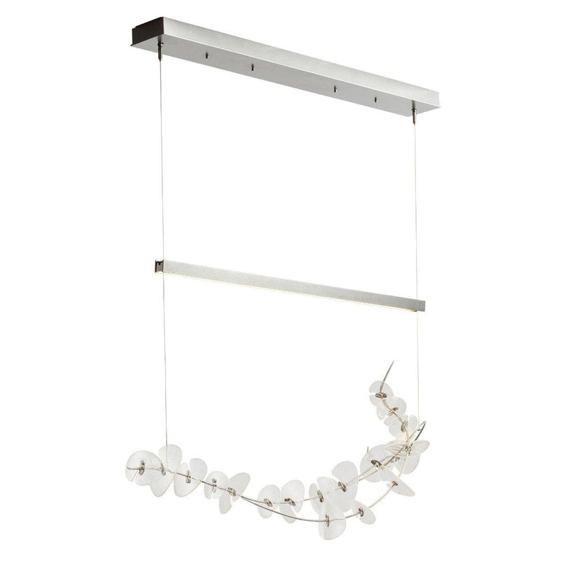 Lily Linear Suspension by Hubbardton Forge, Color: Mahogany, Finish: Vintage Platinum-Hubbardton Forge,  | Casa Di Luce Lighting