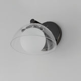 Domain Wall Sconce By Studio M, Finish: Gunmetal, Shade Color: Clear