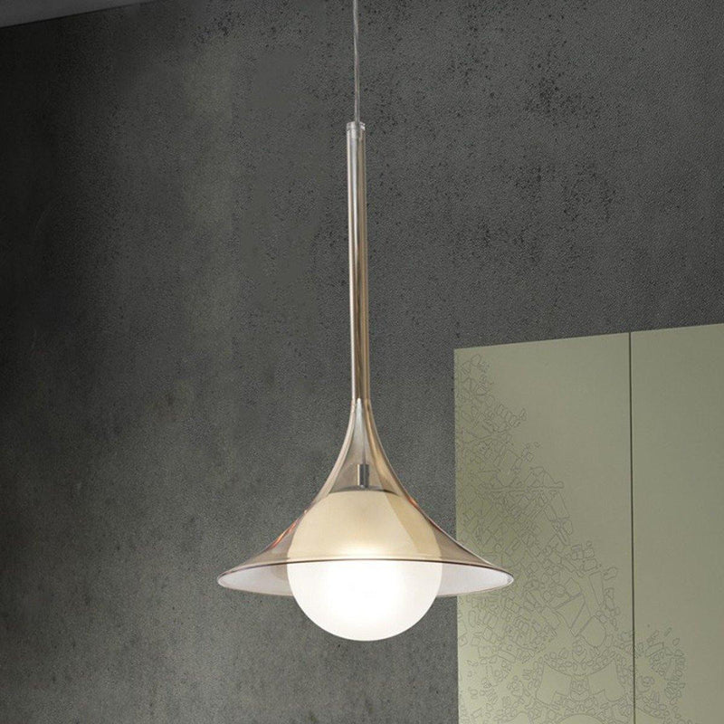 Lady Louis Suspension by Cangini & Tucci, Color: Amber, Finish: Chrome, Size: Small | Casa Di Luce Lighting