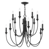 Cate Chandelier By Troy Lighting, Size: Medium, Finish: Forged Iron