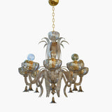 Foscari 1521 Chandelier by Sylcom, Color: Smoked and 24kt Gold - Sylcom, Finish: Polish Gold, Number of Lights: 8 | Casa Di Luce Lighting