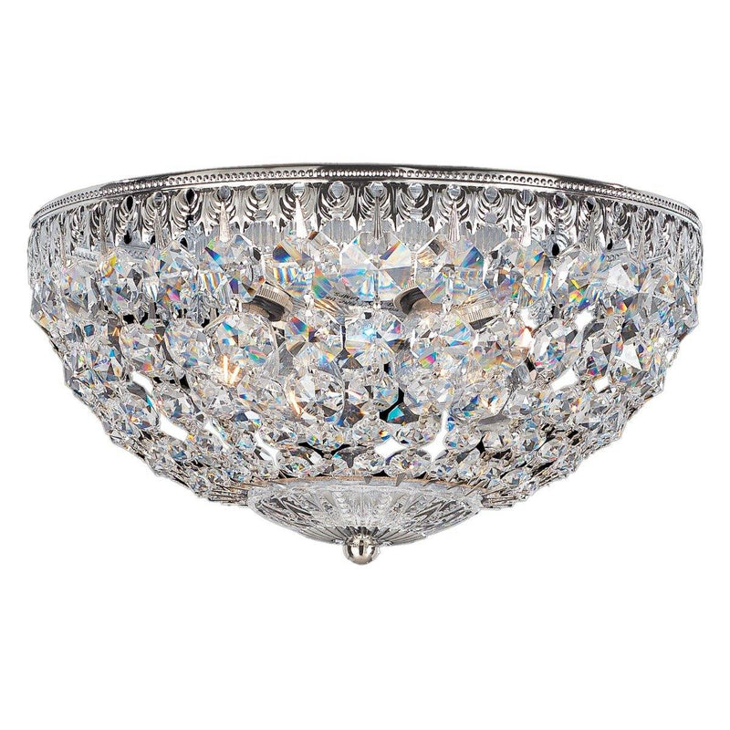 Polished Silver Medium Petit Crystal Ceiling Light by Schonbek
