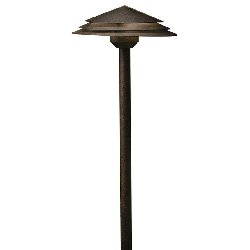Aged Bronze Round Tiered LED Path Light by Kichler