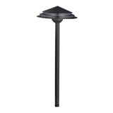 Textured Black Round Tiered LED Path Light by Kichler
