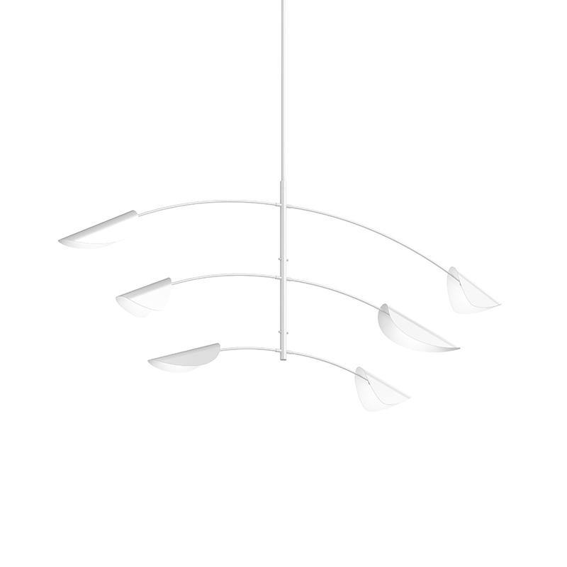 Movile Chandelier by Sonneman, Finish: White, ,  | Casa Di Luce Lighting