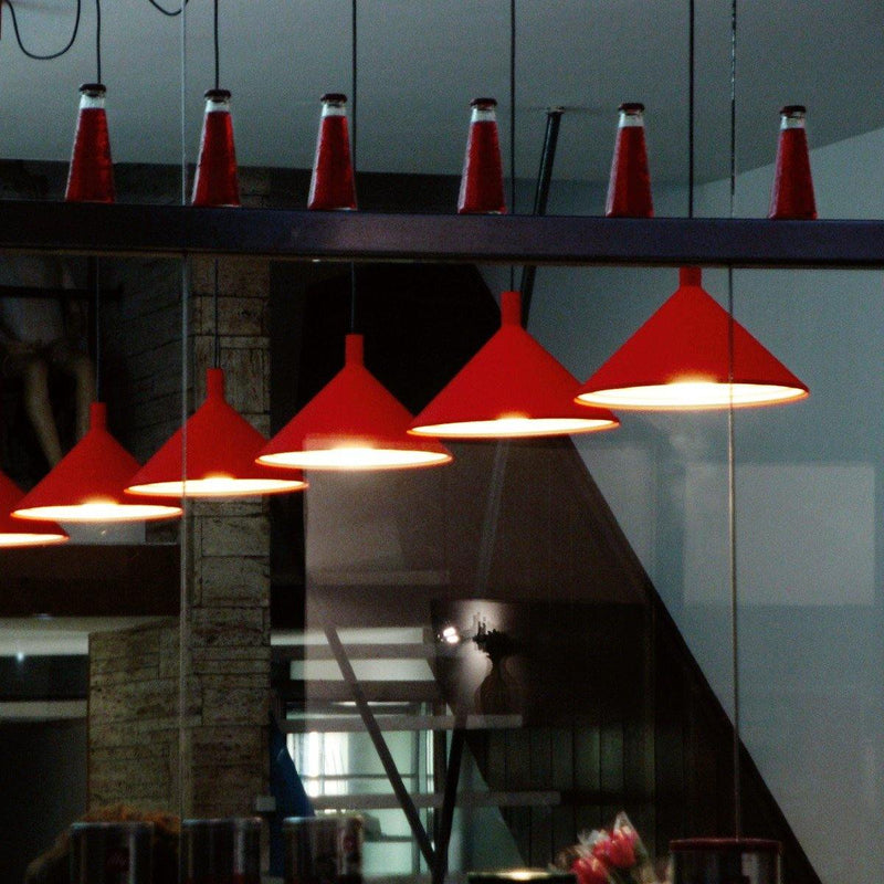 Cono Pendant Light by Martinelli Luce, Color: Green, Grey, Red, White, Size: Small, Large,  | Casa Di Luce Lighting