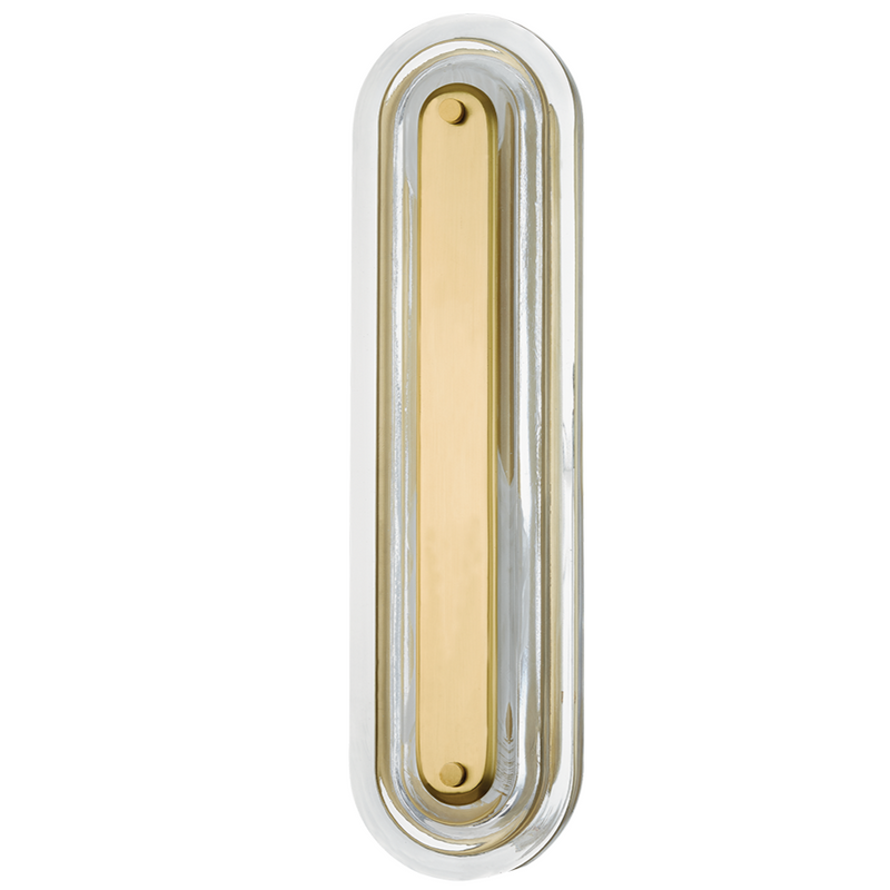 Litton Wall Sconce By Hudson Valley, Size: Small, Finish: Aged Brass
