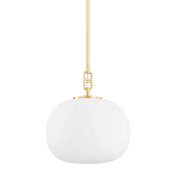 Ingels Pendant Light By Hudson Valley, Size: Small, Finish: Aged Brass