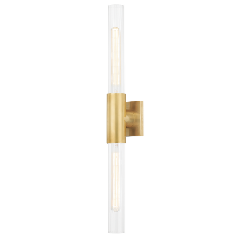 Asher Wall Sconce By Hudson Valley, Finish: Aged Brass