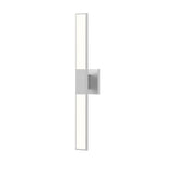Planed LED Double Sconce By Sonneman Lighting, Size: Small, Finish: Bright Satin Aluminum