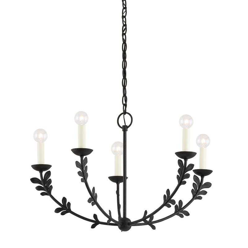 Florian Chandelier By Troy Lighting, Size: Foged Iron, Size: Small