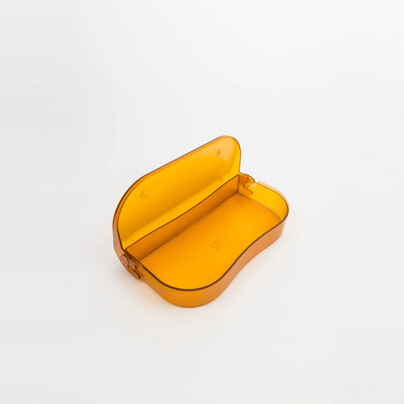 Flores Pencil Box By Danese Milano, Color: Orange
