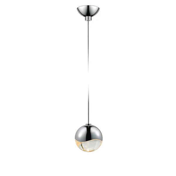 Grapes LED Pendant By Sonneman Lighting, Size: Small, Finish: Polished Chrome, Canopy Style: Micro-Dome Canopy