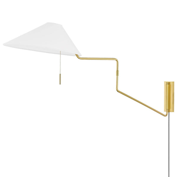 Aisa Plug-In Sconce By Mitzu, Finish: Aged Brass