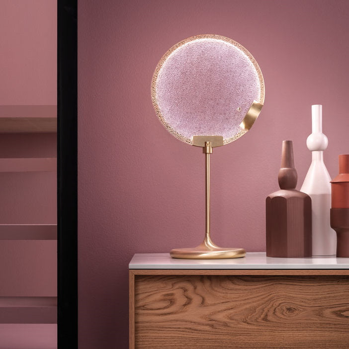 Horo Tl Table Lamp By Masiero, Finish: Pink