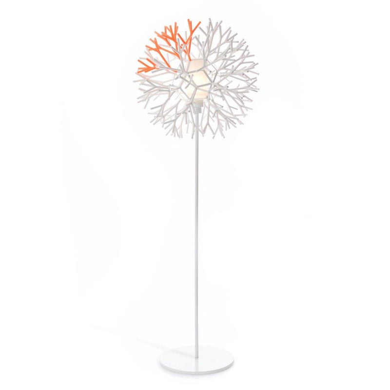 Coral Floor Lamp by Pallucco, Shade: Ivory/Red-Pallucco, Finish: Black,  | Casa Di Luce Lighting
