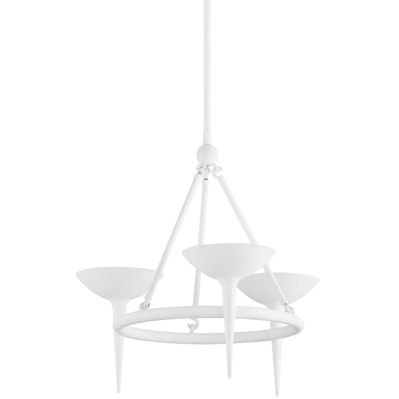 Cecilia Chandelier By Troy Lighting, Size: Small, Finish: Gesso White