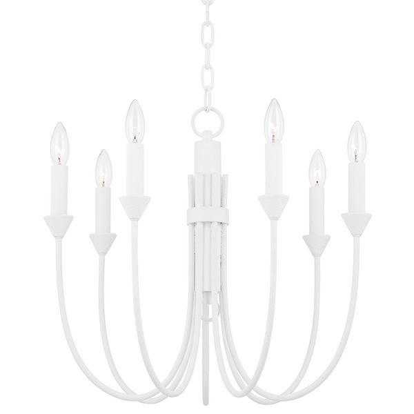 Cate Chandelier By Troy Lighting, Size: Small, Finish: Gesso White