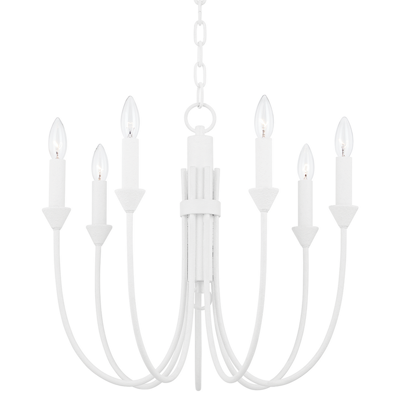 Cate Chandelier By Troy Lighting, Size: Small, Finish: Gesso White