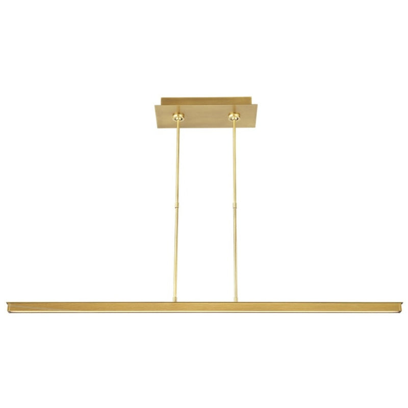 Stagger Linear Suspension By Tech Lighting, Size: Medium, Finish: Natural Brass