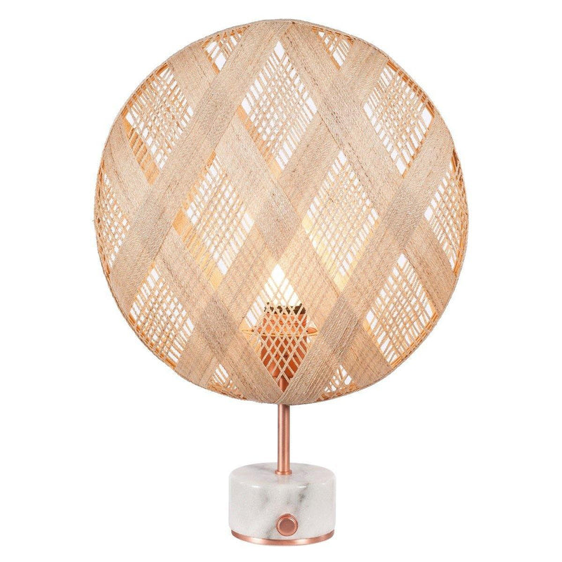 Chanpen Diamond Table Lamp by Forestier, Color: Natural-Forestier, Finish: Copper, Size: Large | Casa Di Luce Lighting