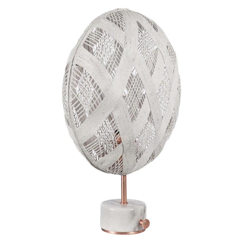 Chanpen Diamond Table Lamp by Forestier, Color: White, Black, Natural-Forestier, Finish: Copper, Gunmetal - Tech, Size: Small, Large | Casa Di Luce Lighting