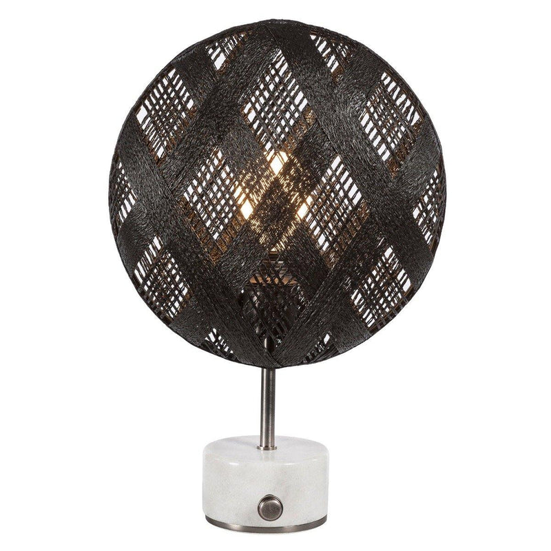 Chanpen Diamond Table Lamp by Forestier, Color: Black, Finish: Gunmetal - Tech, Size: Small | Casa Di Luce Lighting