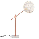 Chanpen Diamond Desk Lamp by Forestier, Color: White, Finish: Copper, Size: Small | Casa Di Luce Lighting