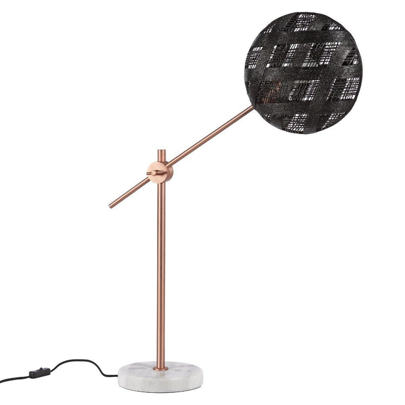 Chanpen Diamond Desk Lamp by Forestier, Color: White, Black, Natural-Forestier, Finish: Copper, Gunmetal - Tech, Size: Small, Large | Casa Di Luce Lighting