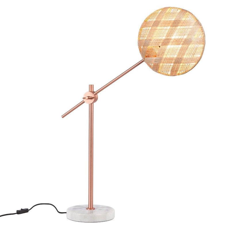 Chanpen Diamond Desk Lamp by Forestier, Color: White, Black, Natural-Forestier, Finish: Copper, Gunmetal - Tech, Size: Small, Large | Casa Di Luce Lighting