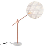 Chanpen Diamond Desk Lamp by Forestier, Color: White, Finish: Copper, Size: Large | Casa Di Luce Lighting