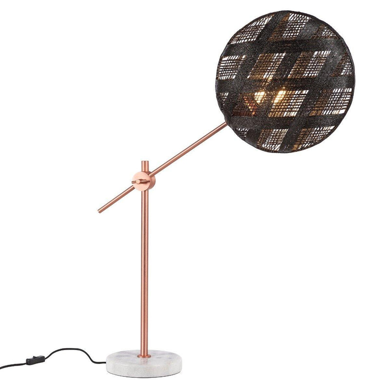 Chanpen Diamond Desk Lamp by Forestier, Color: Black, Finish: Copper, Size: Large | Casa Di Luce Lighting