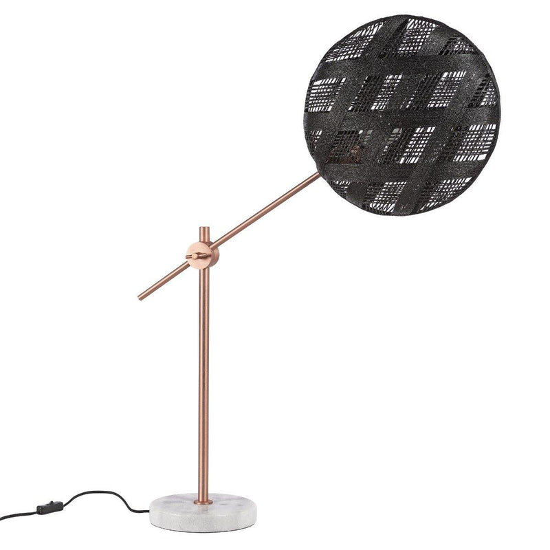 Chanpen Diamond Desk Lamp by Forestier, Color: White, Black, Natural-Forestier, Finish: Copper, Gunmetal - Tech, Size: Small, Large | Casa Di Luce Lighting