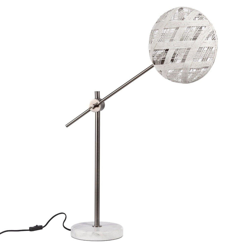 Chanpen Diamond Desk Lamp by Forestier, Color: White, Black, Natural-Forestier, Finish: Copper, Gunmetal - Tech, Size: Small, Large | Casa Di Luce Lighting