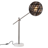 Chanpen Diamond Desk Lamp by Forestier, Color: White, Black, Natural-Forestier, Finish: Copper, Gunmetal - Tech, Size: Small, Large | Casa Di Luce Lighting