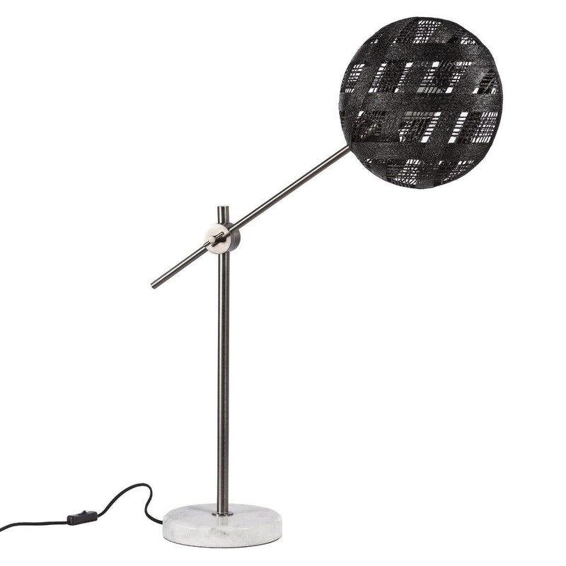 Chanpen Diamond Desk Lamp by Forestier, Color: White, Black, Natural-Forestier, Finish: Copper, Gunmetal - Tech, Size: Small, Large | Casa Di Luce Lighting