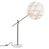 Chanpen Diamond Desk Lamp by Forestier, Color: White, Black, Natural-Forestier, Finish: Copper, Gunmetal - Tech, Size: Small, Large | Casa Di Luce Lighting