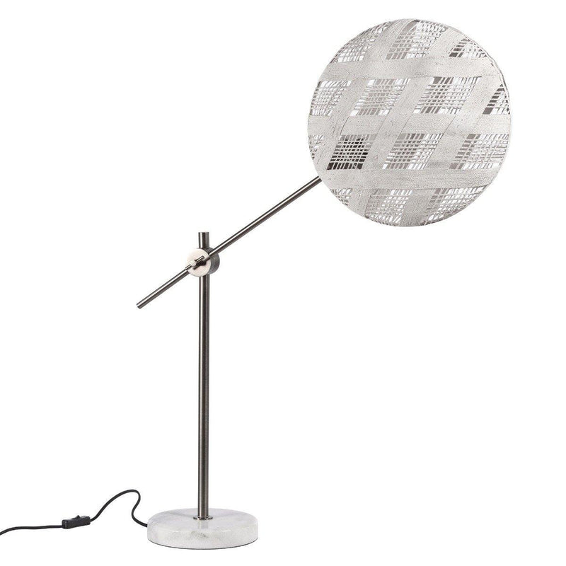 Chanpen Diamond Desk Lamp by Forestier, Color: White, Black, Natural-Forestier, Finish: Copper, Gunmetal - Tech, Size: Small, Large | Casa Di Luce Lighting