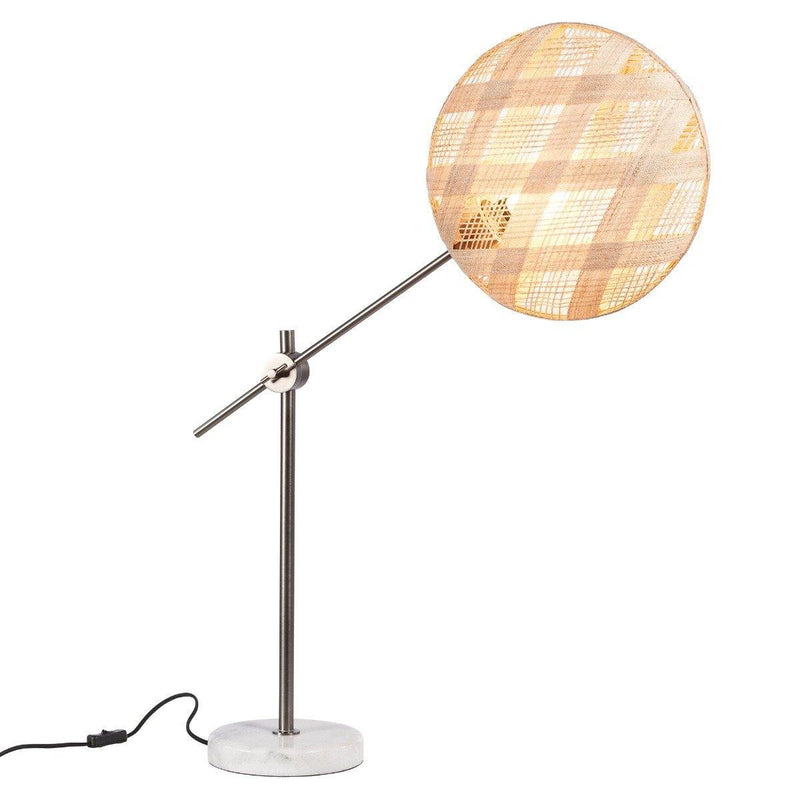 Chanpen Diamond Desk Lamp by Forestier, Color: White, Black, Natural-Forestier, Finish: Copper, Gunmetal - Tech, Size: Small, Large | Casa Di Luce Lighting