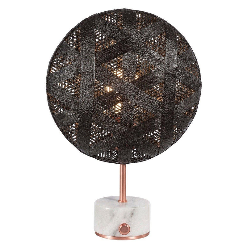Chanpen Hexagon Table Lamp by Forestier, Color: Black, Finish: Copper, Size: Small | Casa Di Luce Lighting