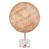 Chanpen Hexagon Table Lamp by Forestier, Color: Natural-Forestier, Finish: Copper, Size: Small | Casa Di Luce Lighting