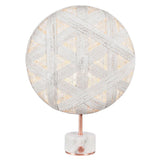 Chanpen Hexagon Table Lamp by Forestier, Color: White, Finish: Copper, Size: Large | Casa Di Luce Lighting