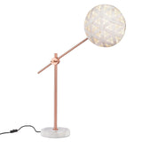 Chanpen Hexagon Desk lamp by Forestier, Color: White, Finish: Copper, Size: Small | Casa Di Luce Lighting