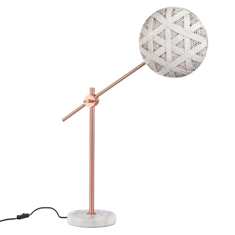 Chanpen Hexagon Desk lamp by Forestier, Color: White, Black, Natural-Forestier, Finish: Copper, Gunmetal - Tech, Size: Small, Large | Casa Di Luce Lighting